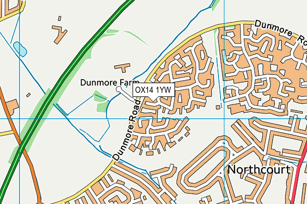 OX14 1YW map - OS VectorMap District (Ordnance Survey)