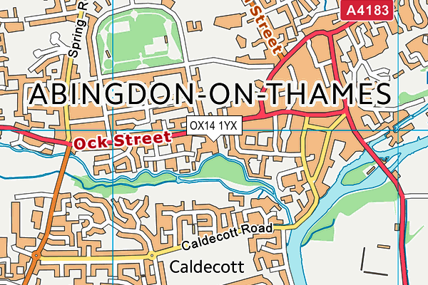 OX14 1YX map - OS VectorMap District (Ordnance Survey)