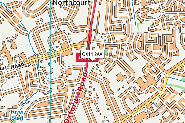 OX14 2AA map - OS VectorMap District (Ordnance Survey)