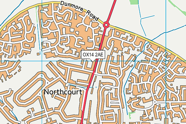 OX14 2AE map - OS VectorMap District (Ordnance Survey)