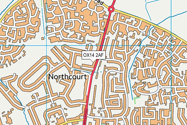 OX14 2AF map - OS VectorMap District (Ordnance Survey)