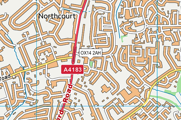 OX14 2AH map - OS VectorMap District (Ordnance Survey)