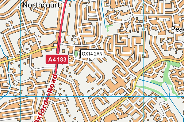 OX14 2AN map - OS VectorMap District (Ordnance Survey)