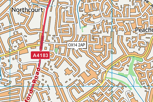 OX14 2AP map - OS VectorMap District (Ordnance Survey)