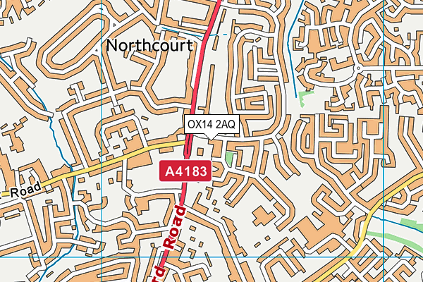 OX14 2AQ map - OS VectorMap District (Ordnance Survey)