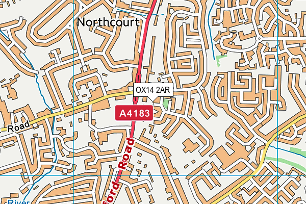 OX14 2AR map - OS VectorMap District (Ordnance Survey)