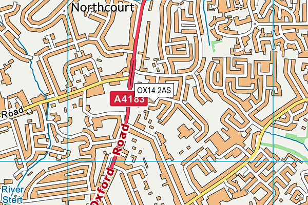 OX14 2AS map - OS VectorMap District (Ordnance Survey)