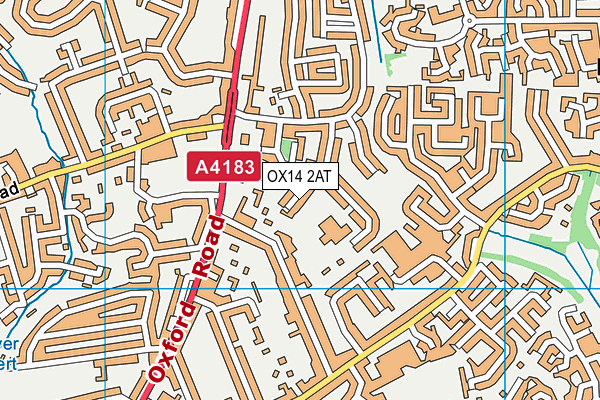 OX14 2AT map - OS VectorMap District (Ordnance Survey)