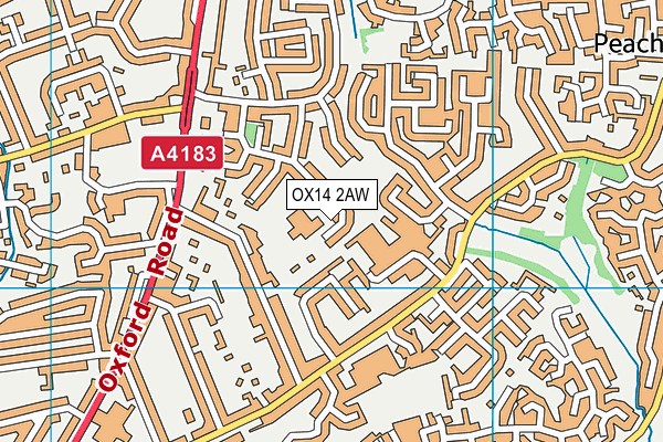 Rush Common School map (OX14 2AW) - OS VectorMap District (Ordnance Survey)