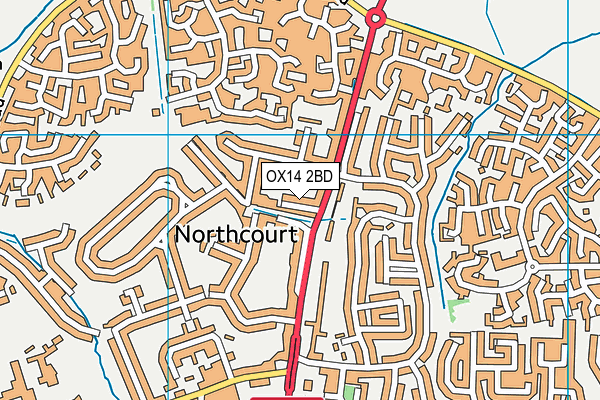 OX14 2BD map - OS VectorMap District (Ordnance Survey)