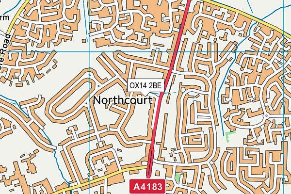 OX14 2BE map - OS VectorMap District (Ordnance Survey)
