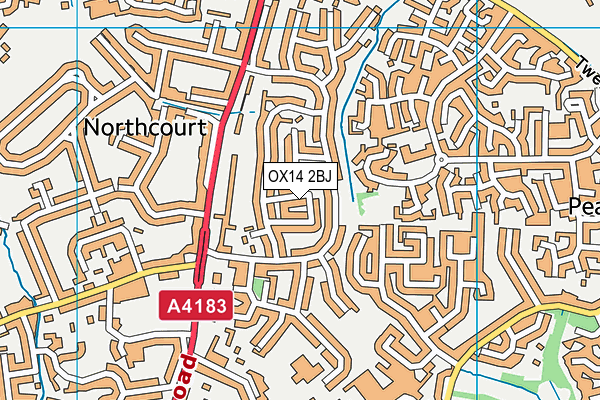 OX14 2BJ map - OS VectorMap District (Ordnance Survey)
