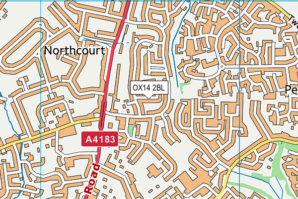 OX14 2BL map - OS VectorMap District (Ordnance Survey)
