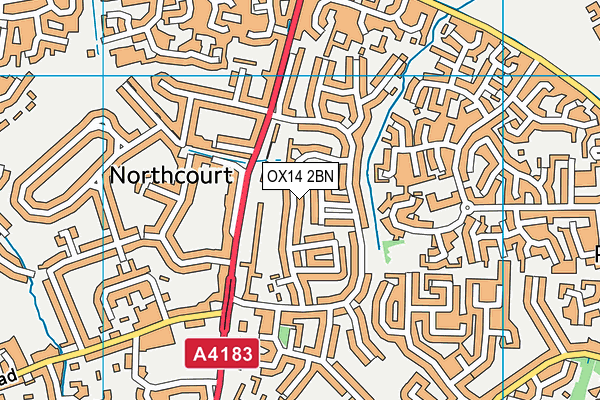 OX14 2BN map - OS VectorMap District (Ordnance Survey)