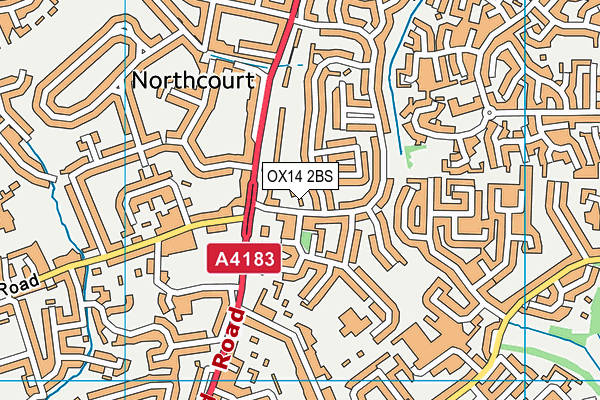 OX14 2BS map - OS VectorMap District (Ordnance Survey)