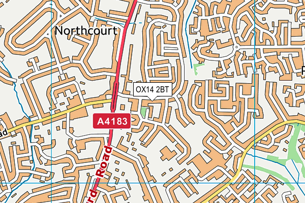 OX14 2BT map - OS VectorMap District (Ordnance Survey)