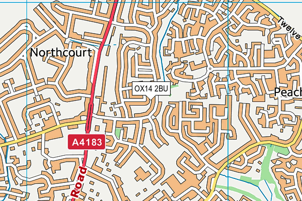 OX14 2BU map - OS VectorMap District (Ordnance Survey)