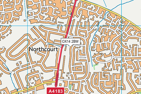 OX14 2BW map - OS VectorMap District (Ordnance Survey)