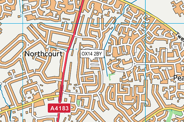 OX14 2BY map - OS VectorMap District (Ordnance Survey)