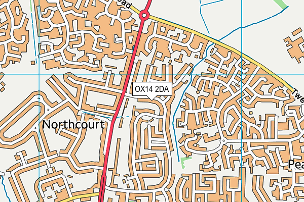 OX14 2DA map - OS VectorMap District (Ordnance Survey)