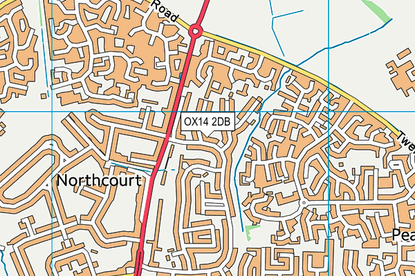 OX14 2DB map - OS VectorMap District (Ordnance Survey)