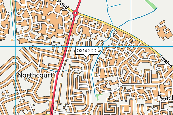 OX14 2DD map - OS VectorMap District (Ordnance Survey)