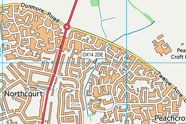 OX14 2DE map - OS VectorMap District (Ordnance Survey)