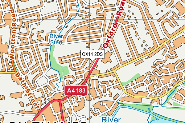 OX14 2DS map - OS VectorMap District (Ordnance Survey)