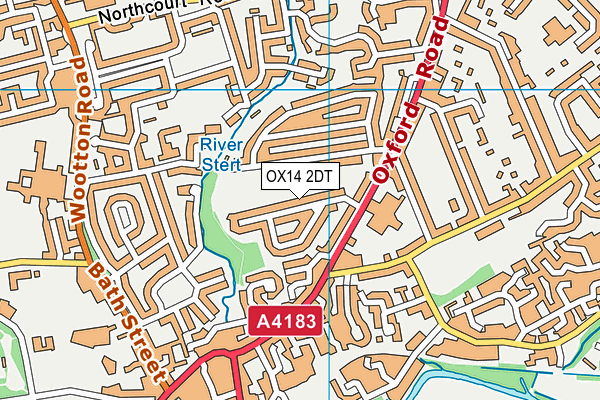 OX14 2DT map - OS VectorMap District (Ordnance Survey)