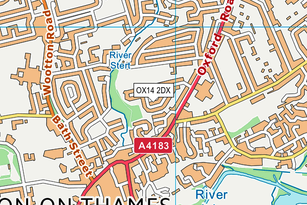 OX14 2DX map - OS VectorMap District (Ordnance Survey)