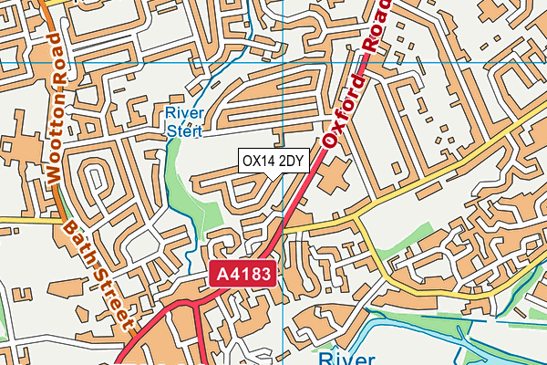 OX14 2DY map - OS VectorMap District (Ordnance Survey)