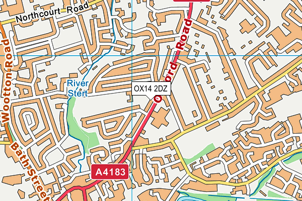 OX14 2DZ map - OS VectorMap District (Ordnance Survey)