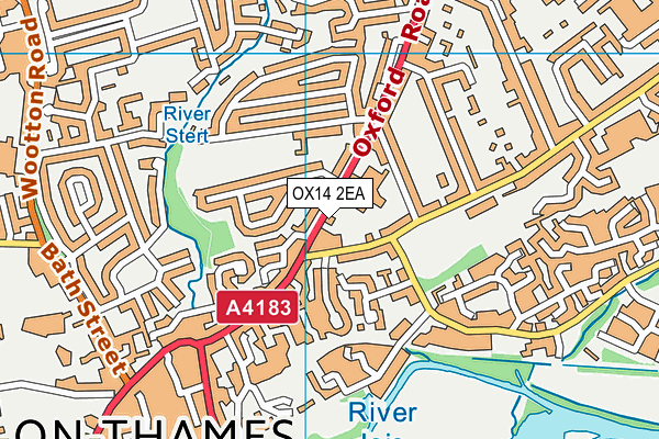 OX14 2EA map - OS VectorMap District (Ordnance Survey)