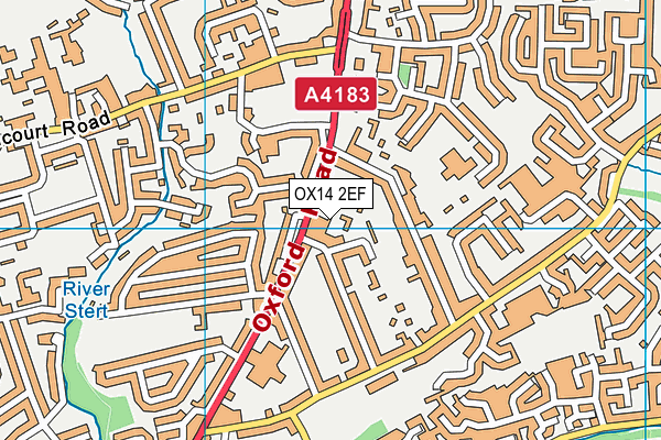 OX14 2EF map - OS VectorMap District (Ordnance Survey)