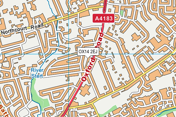 OX14 2EJ map - OS VectorMap District (Ordnance Survey)