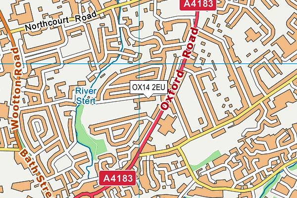 OX14 2EU map - OS VectorMap District (Ordnance Survey)