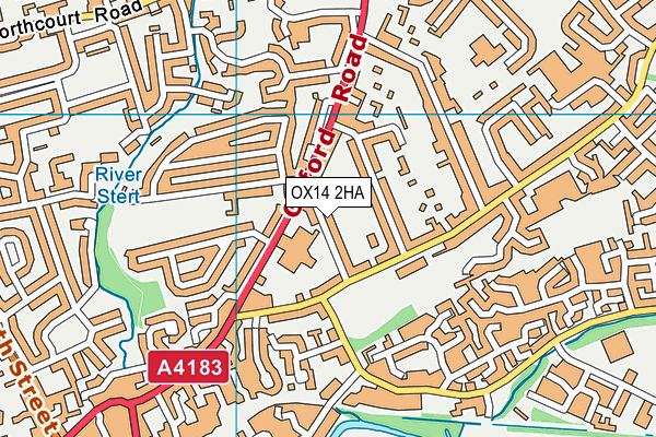 OX14 2HA map - OS VectorMap District (Ordnance Survey)