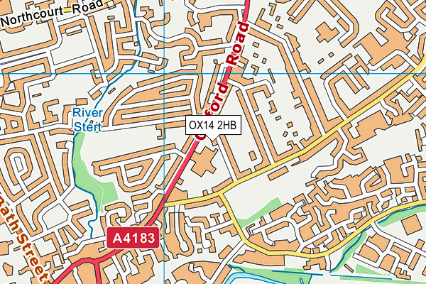 OX14 2HB map - OS VectorMap District (Ordnance Survey)