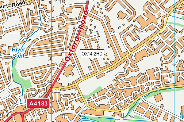 OX14 2HD map - OS VectorMap District (Ordnance Survey)