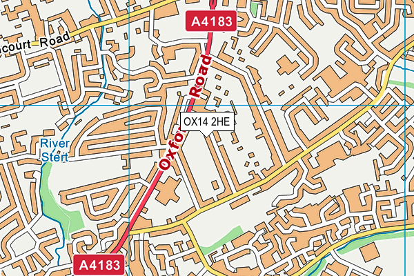 OX14 2HE map - OS VectorMap District (Ordnance Survey)