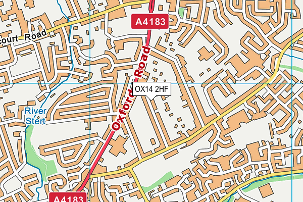 OX14 2HF map - OS VectorMap District (Ordnance Survey)