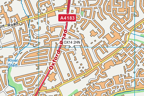 OX14 2HN map - OS VectorMap District (Ordnance Survey)