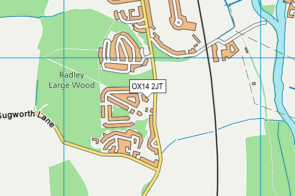 OX14 2JT map - OS VectorMap District (Ordnance Survey)