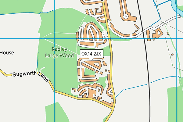 OX14 2JX map - OS VectorMap District (Ordnance Survey)