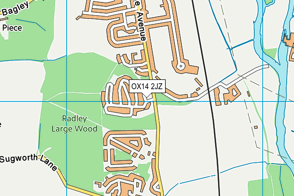OX14 2JZ map - OS VectorMap District (Ordnance Survey)