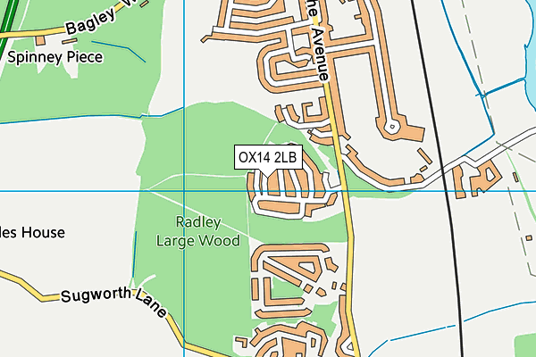 OX14 2LB map - OS VectorMap District (Ordnance Survey)
