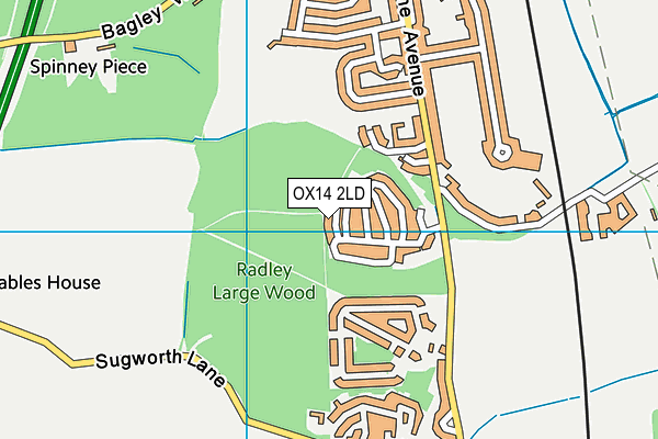 OX14 2LD map - OS VectorMap District (Ordnance Survey)