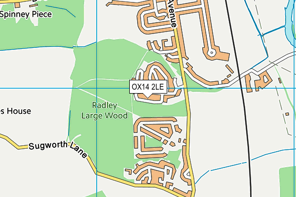 OX14 2LE map - OS VectorMap District (Ordnance Survey)