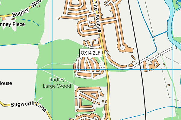 OX14 2LF map - OS VectorMap District (Ordnance Survey)