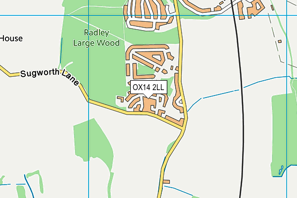 OX14 2LL map - OS VectorMap District (Ordnance Survey)